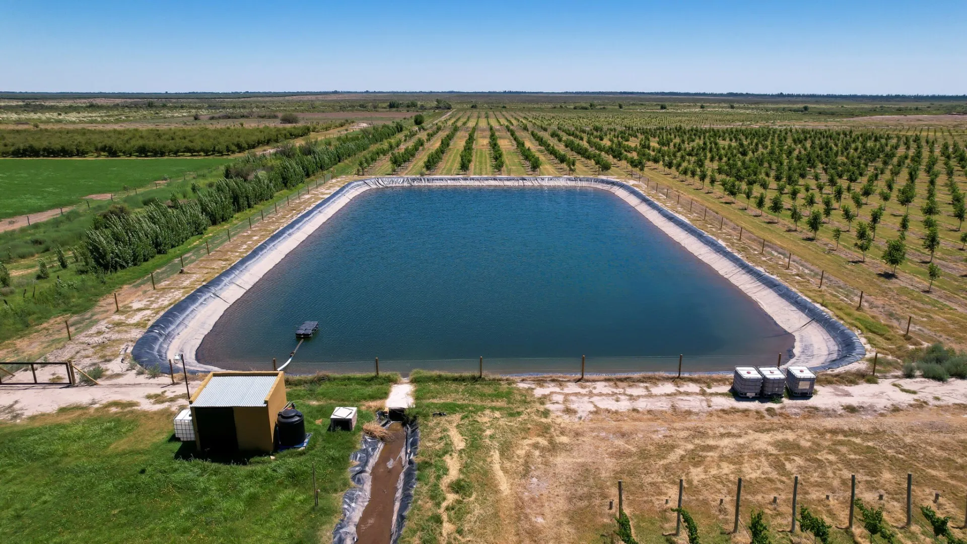 Agricultural irrigation pond monitored by Cormit